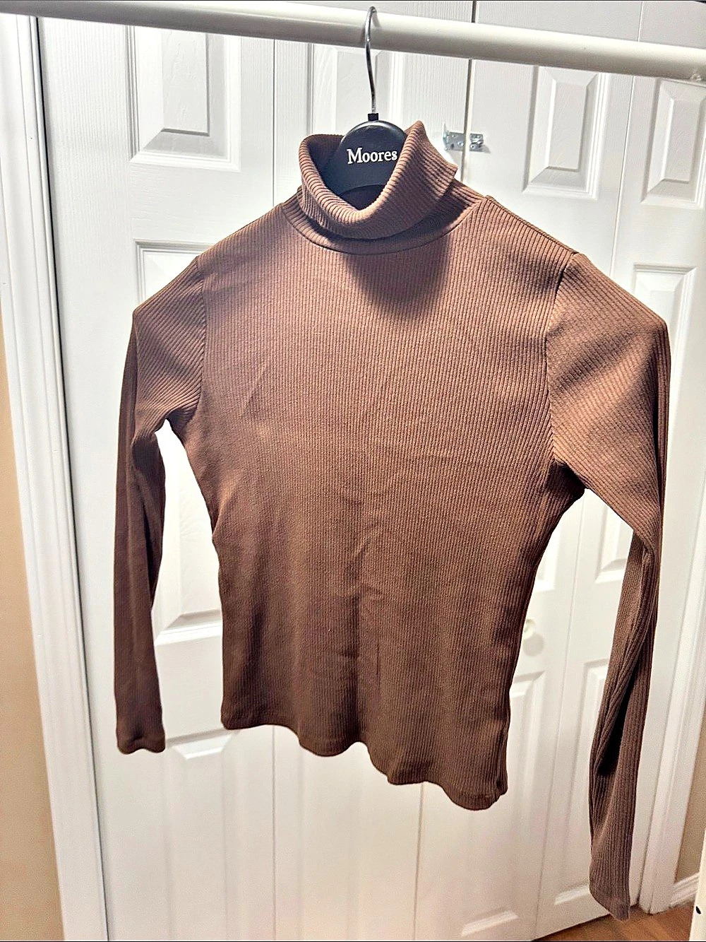 Old Navy Express Yourself Ribbed Turtleneck Top in Brown Small Like New